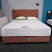 6'0 (Super King Size) Somnus Premium True Edge Base with DELANO Headboard Including 6'0 1000 Pocket Sprung Mattress and 2 x Bamboo Pillows - CLEARANCE