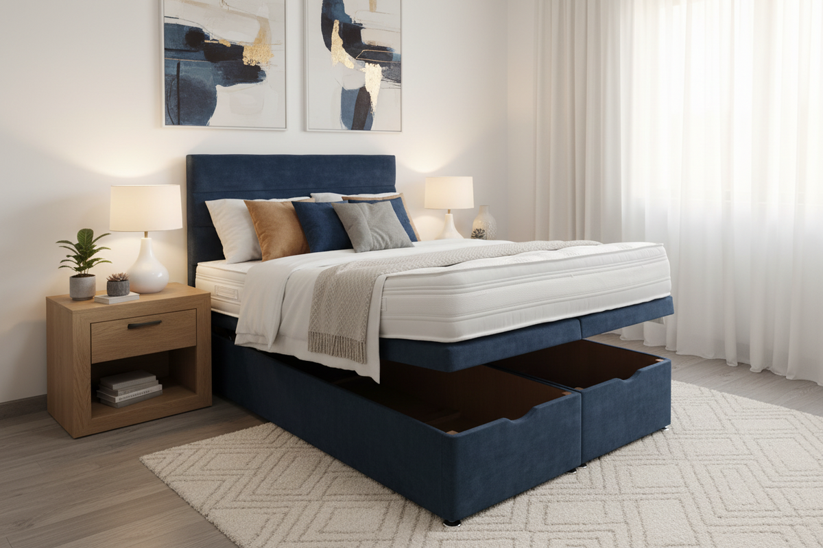 Chatham 1000 Pocket Mattress inc Divan Ottoman and Matching Headboard