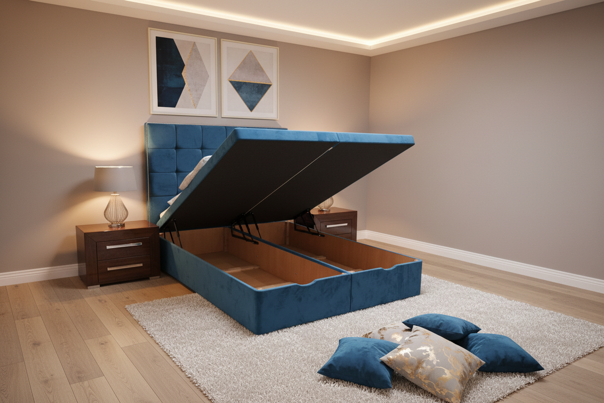 Front Lift Ottoman Bed Frame With Headboard