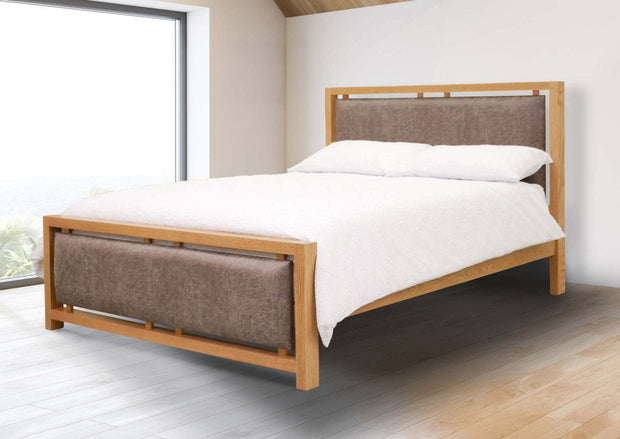Strand Oak Padded Bed Frame – Portisbeds