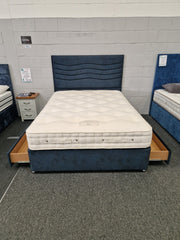 5'0 King Size Cotton Origins 8, 2 Drawer Divan Set Including Free Floorstanding Headboard