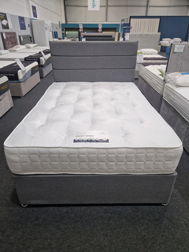 4'6 (Double) PREMIUM ORTHO Mattress Including 2 Drawer Base & Headboard