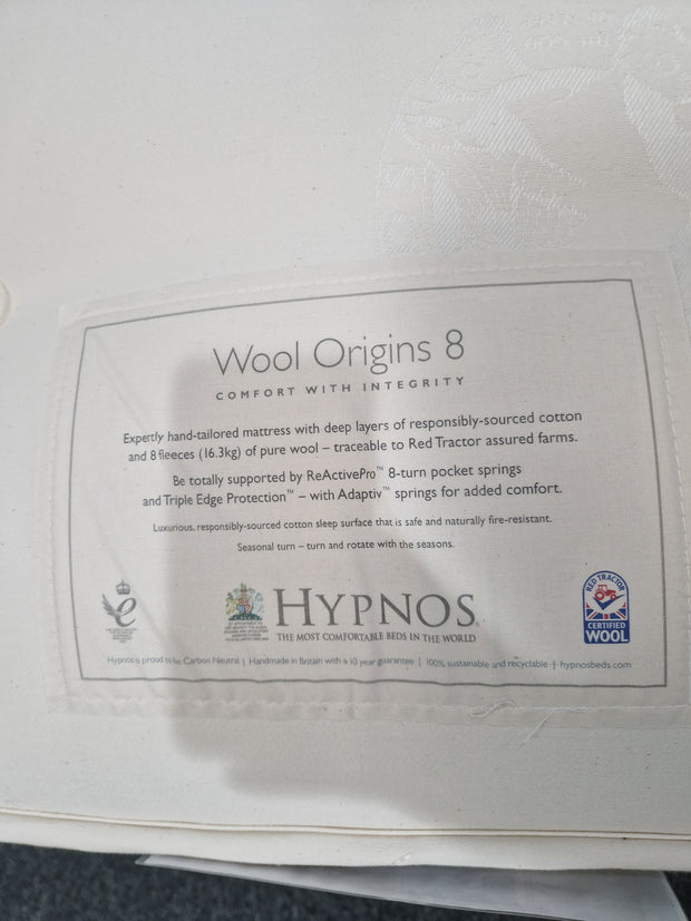 5'0 King Size Wool Origins 8 2 Drawer Firm Edge Divan Set Including Free Floorstanding Headboard