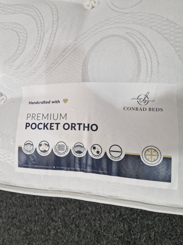 4'6 (Double) PREMIUM ORTHO Mattress Including 2 Drawer Base & Headboard