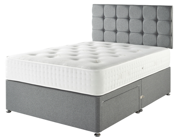 Small double divan set with deals headboard